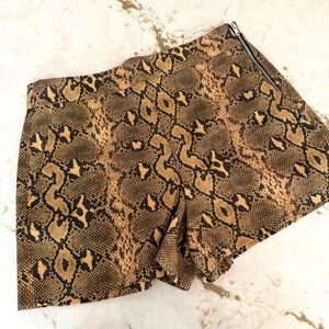 Zara Snake skin pythons shorts